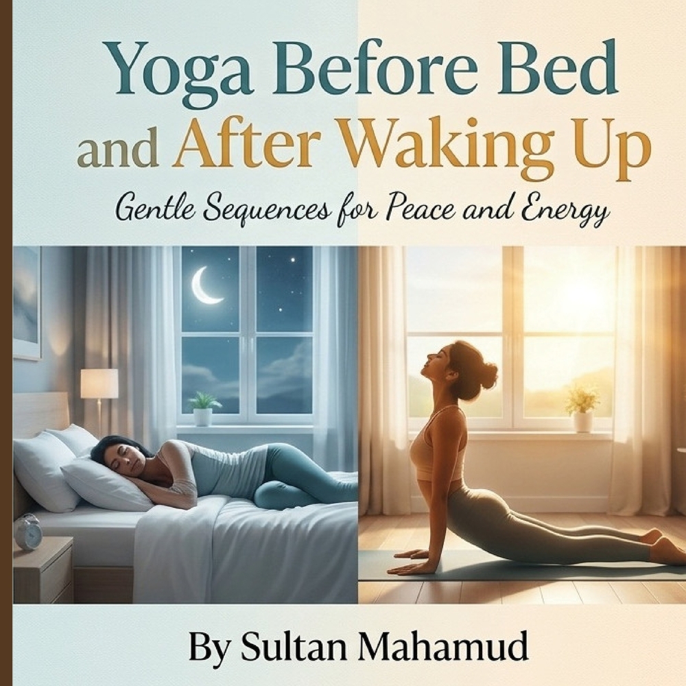 Yoga Before Bed & After Waking Up: 24 Gentle Yoga Poses to Relax Your Body, Support Better Sleep & Start Your Morning with Energy cover