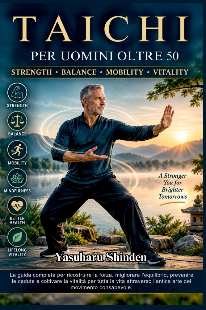 Tai CHI Per Uomini Oltre 50: La guida completa per ricostruire la forza, migliorare l'equilibrio, prevenire le cadute e coltivare la vitalità per tutt cover