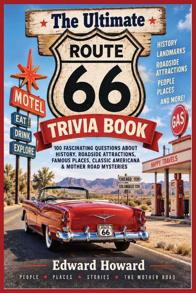 The Ultimate Route 66 Trivia Book: 100 Fascinating Questions About History, Roadside Attractions, Famous Places, Classic Americana & Mother Road Myste cover