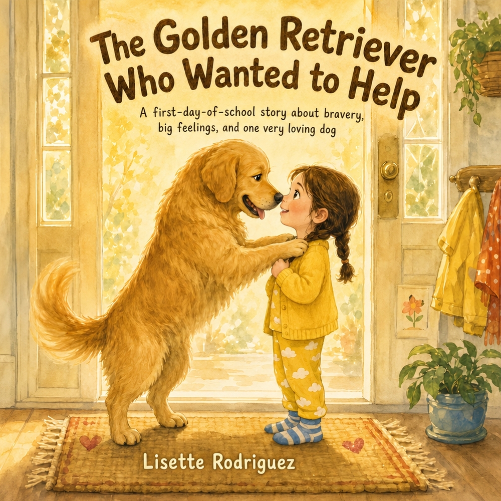 The Golden Retriever Who Wanted to Help: A first day of school story about bravery, big feelings, and one loving dog cover