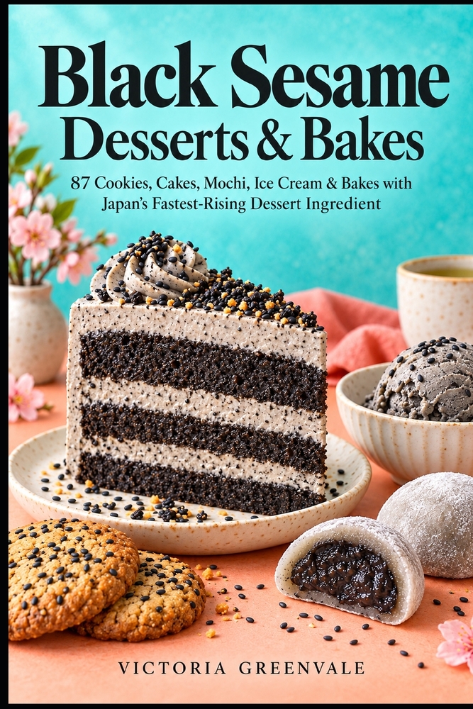 Black Sesame Desserts & Bakes: 87 Cookies, Cakes, Mochi, Ice Cream & Bakes with Japan's Fastest-Rising Dessert Ingredient cover