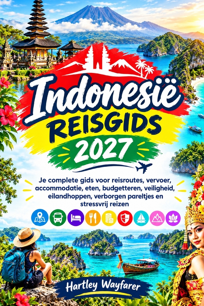 Indonesië Reisgids 2027: Je complete gids voor reisroutes, vervoer, accommodatie, eten, budgetteren, veiligheid, eilandhoppen, verborgen pareltjes en cover