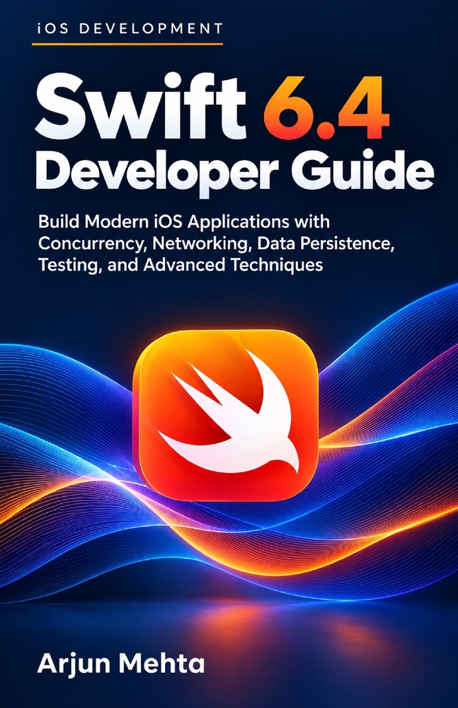 Swift 6.4 Developer Guide: Build Modern iOS Applications with Concurrency, Networking, Data Persistence, Testing, and Advanced Techniques cover
