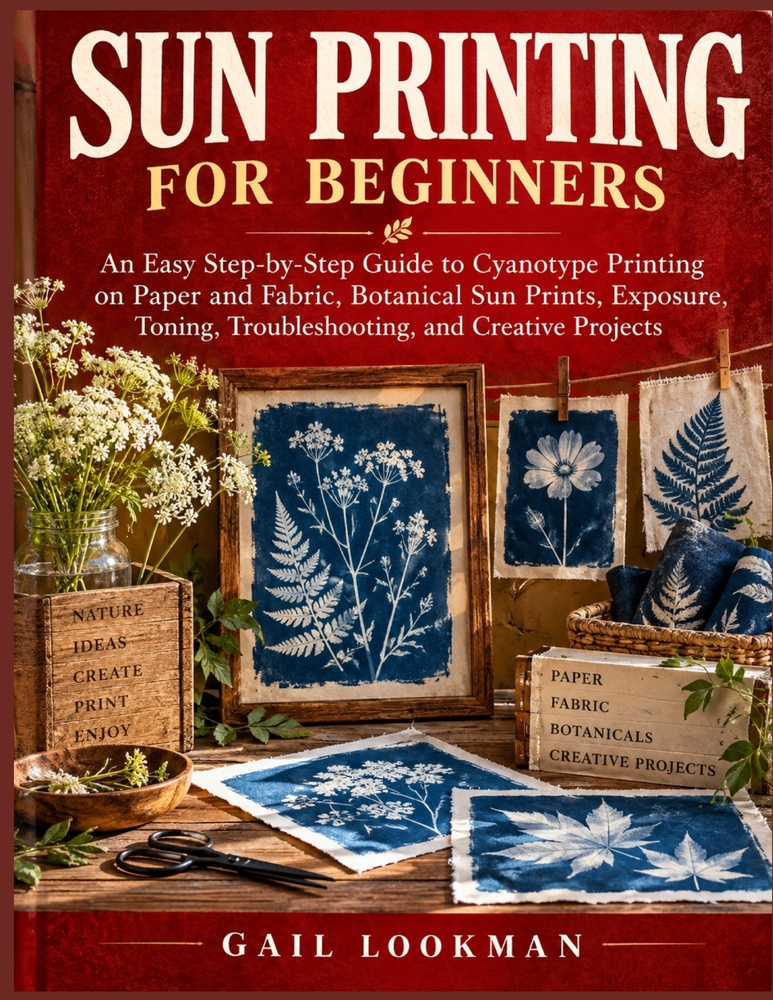 Sun Printing for Beginners: An Easy Step-by-Step Guide to Cyanotype Printing on Paper and Fabric, Botanical Sun Prints, Exposure, Toning, Troubleshoot cover