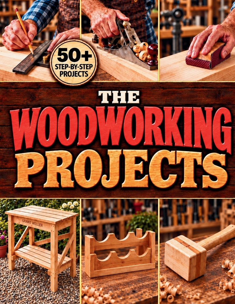 The Complete Woodworking Projects for Beginners: Build Useful Pieces for Your Home with Basic Tools, Clear Cut Lists, and Illustrated Step-by-Step Pla cover