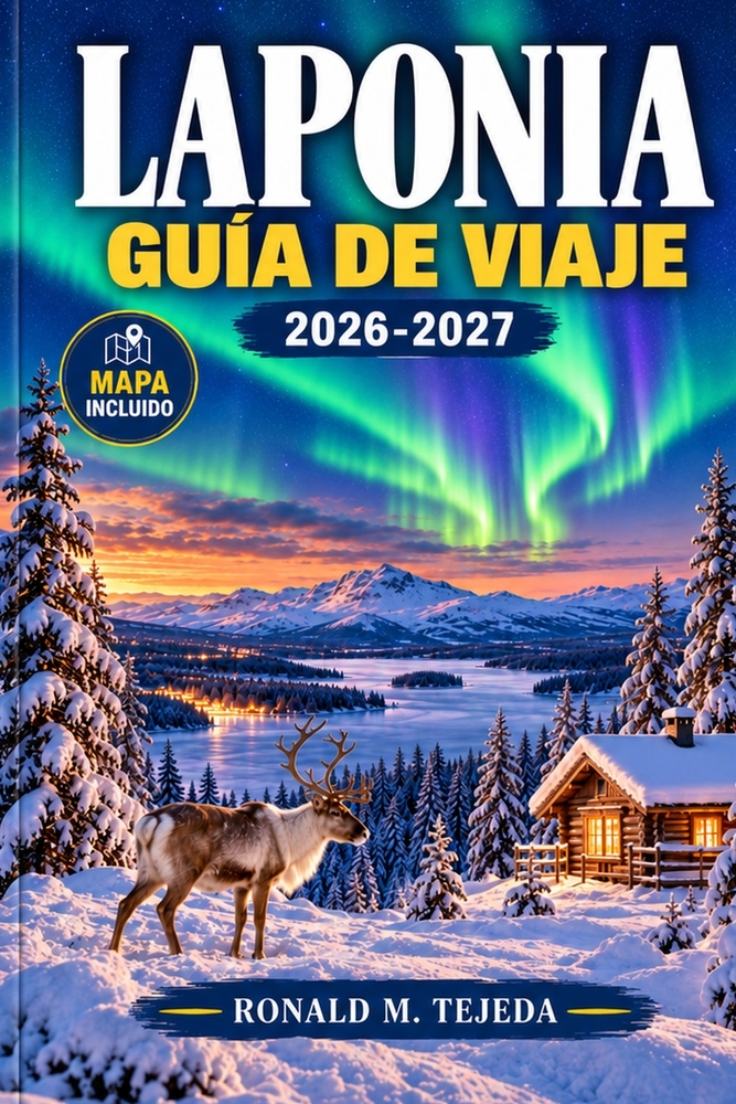 Laponia Gu�a de Viaje 2026-2027: Planifica una Semana de Caza de Auroras, Paseos en Trineo con Huskies y Pueblos Sami Sin Gastar de M�s cover