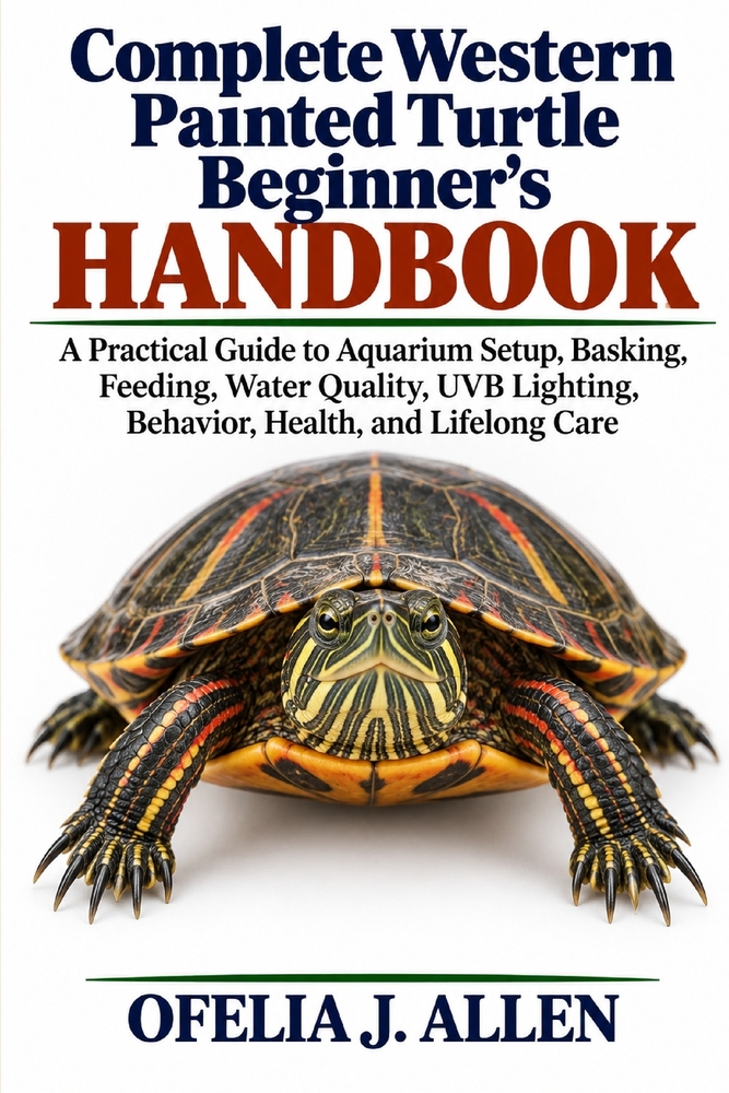 Complete Western Painted Turtle Beginner's Handbook: A Practical Guide to Aquarium Setup, Basking, Feeding, Water Quality, UVB Lighting, Behavior, Hea cover