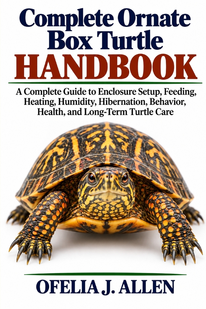 Complete Ornate Box Turtle Handbook: A Complete Guide to Enclosure Setup, Feeding, Heating, Humidity, Hibernation, Behavior, Health, and Long-Term Tur cover