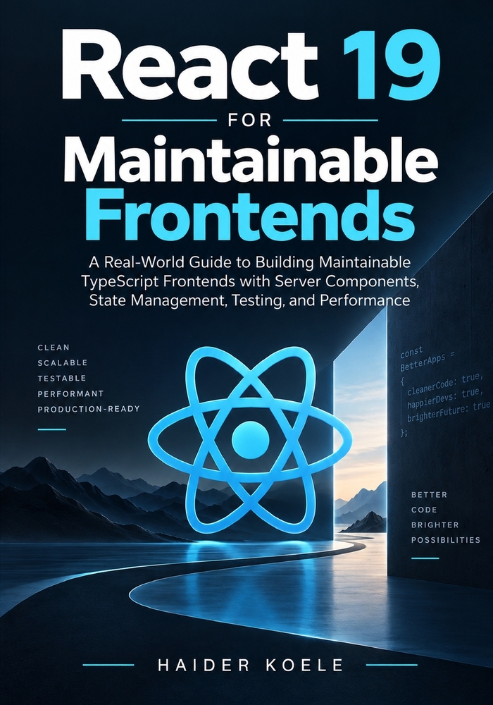 React 19 for Maintainable Frontends: A Real-World Guide to Building Maintainable TypeScript Frontends with Server Components, State Management, Testin cover