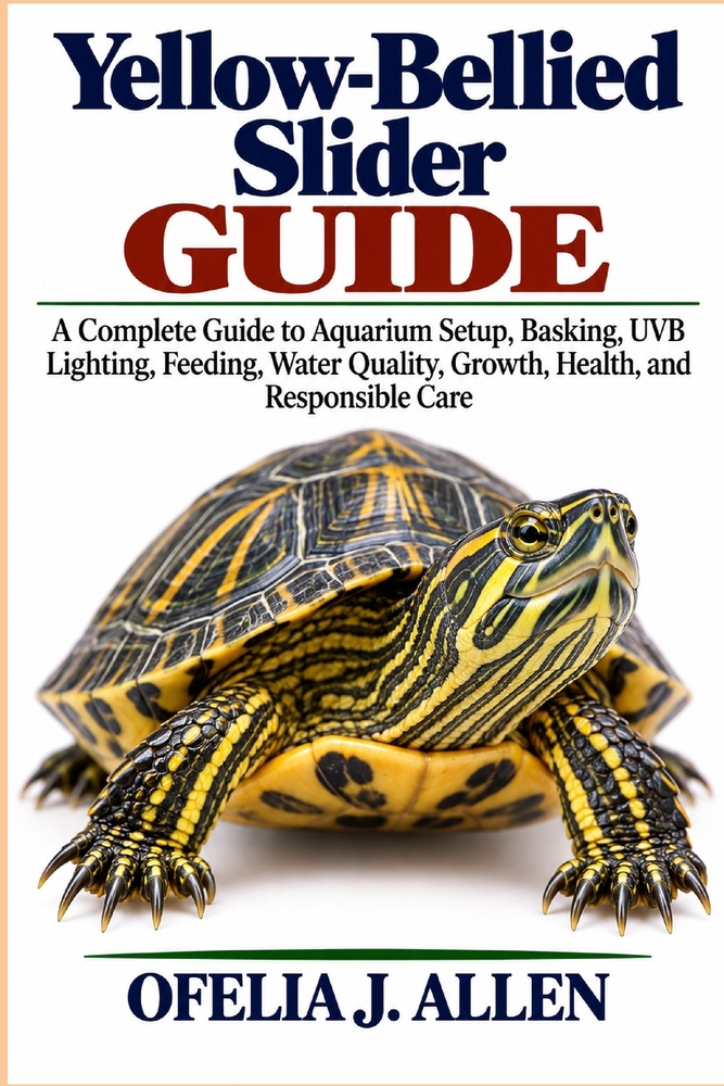 Yellow-Bellied Slider Guide: A Complete Guide to Aquarium Setup, Basking, UVB Lighting, Feeding, Water Quality, Growth, Health, and Responsible Care cover