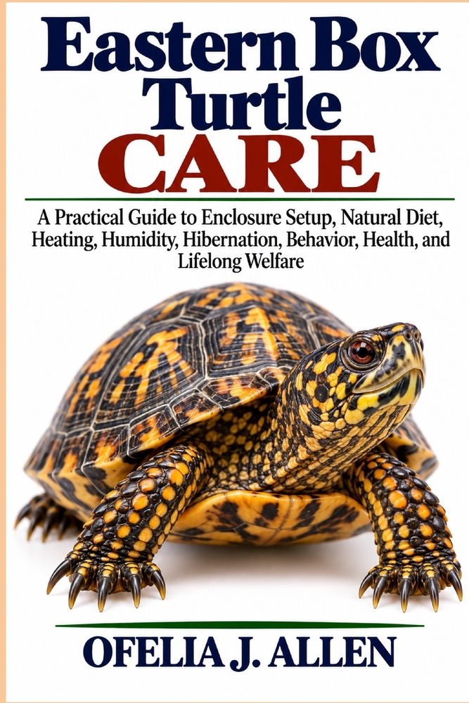 Eastern Box Turtle Care: A Practical Guide to Enclosure Setup, Natural Diet, Heating, Humidity, Hibernation, Behavior, Health, and Lifelong Welfare cover