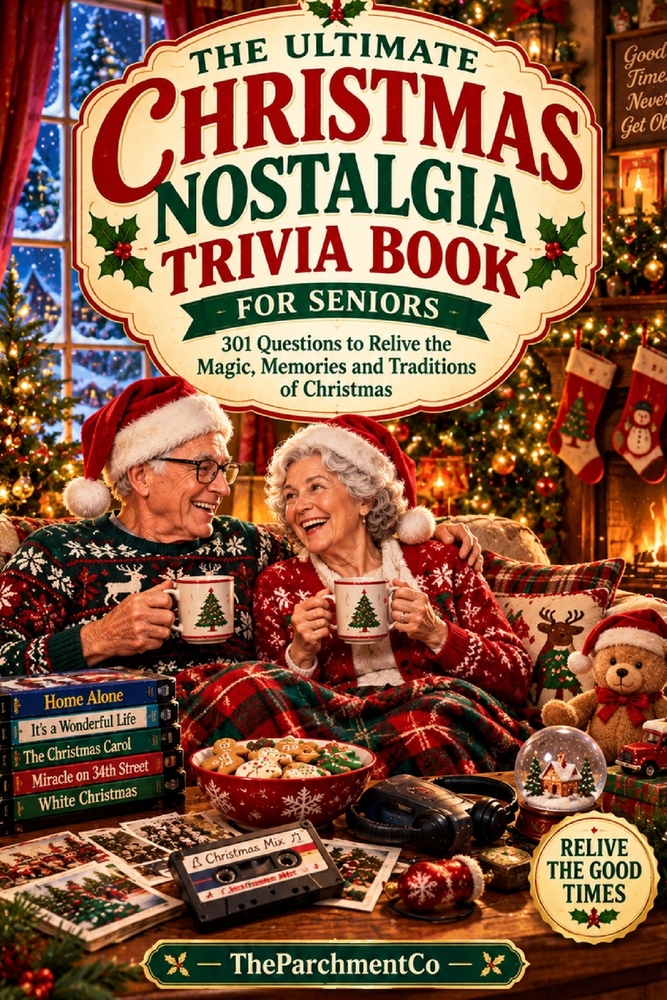 The Ultimate Christmas Nostalgia Trivia Book for Seniors: 301 Fun Questions About Classic Christmas Movies, Music, TV, Toys, Traditions, Food & Holida cover