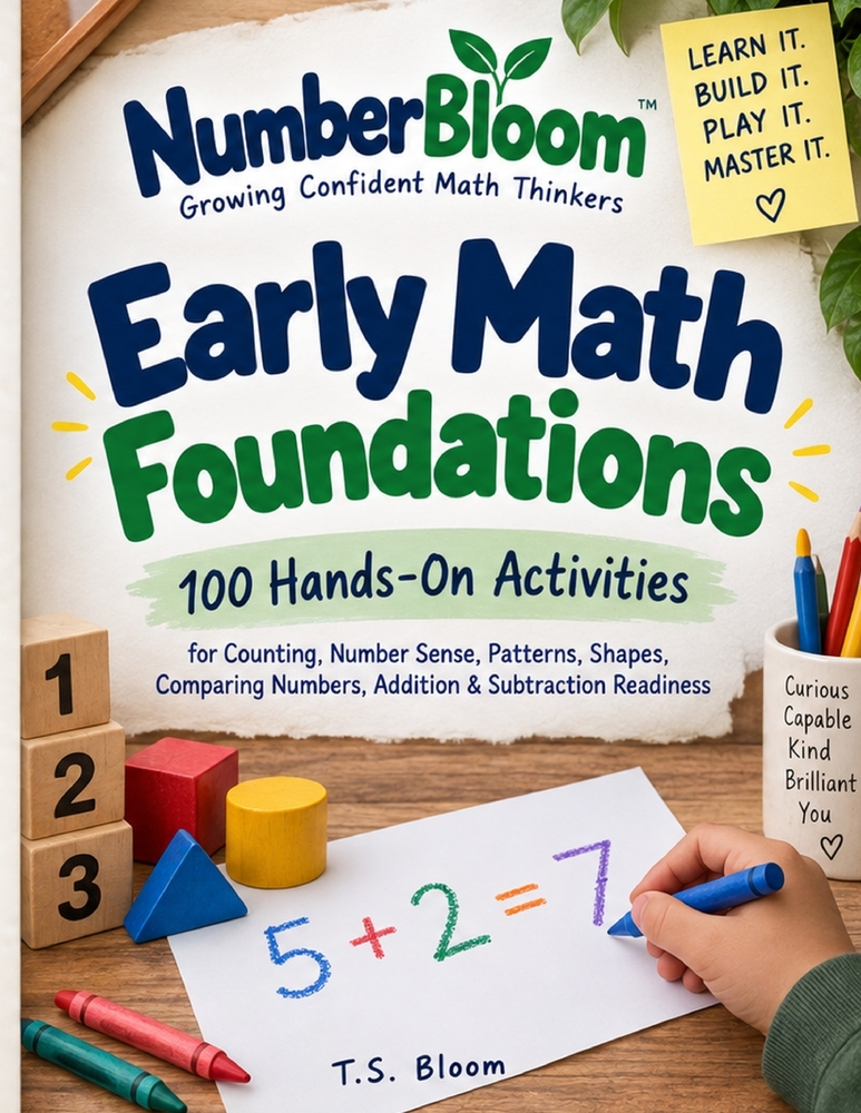 Early Math Foundations for Kids Ages 4-6: Counting, number sense and prerequisite concepts. cover