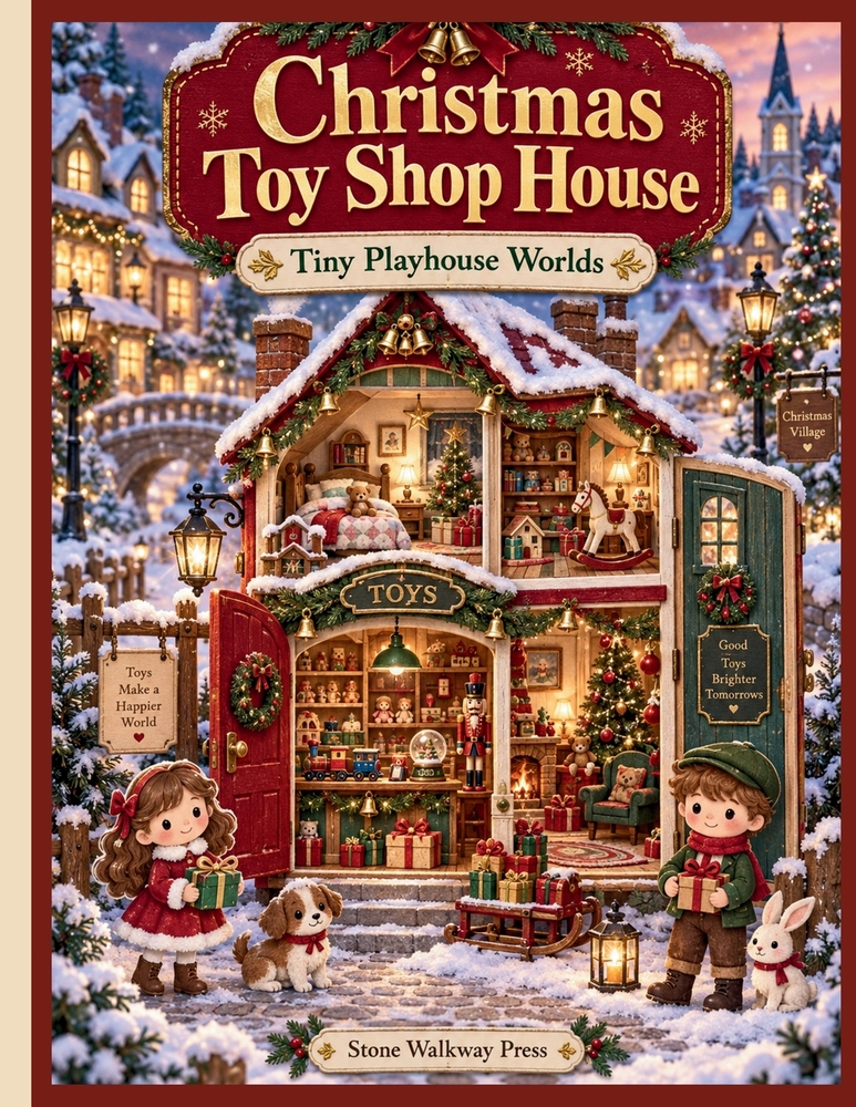 Christmas Toy Shop House: Tiny Playhouse Worlds Cut and Play for Kids cover