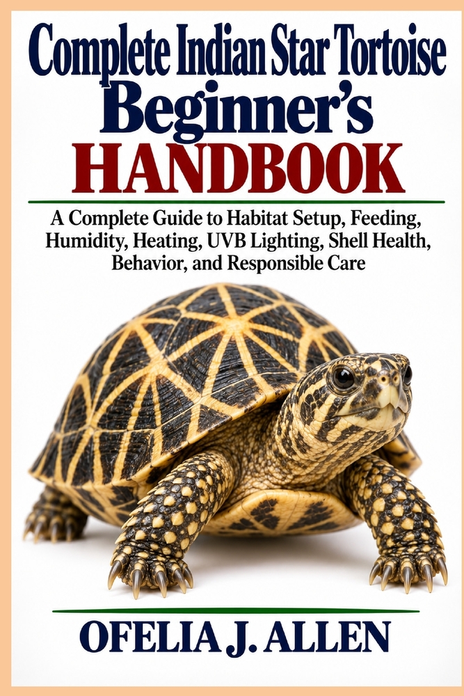 Complete Indian Star Tortoise Beginner's Handbook: A Complete Guide to Habitat Setup, Feeding, Humidity, Heating, UVB Lighting, Shell Health, Behavior cover