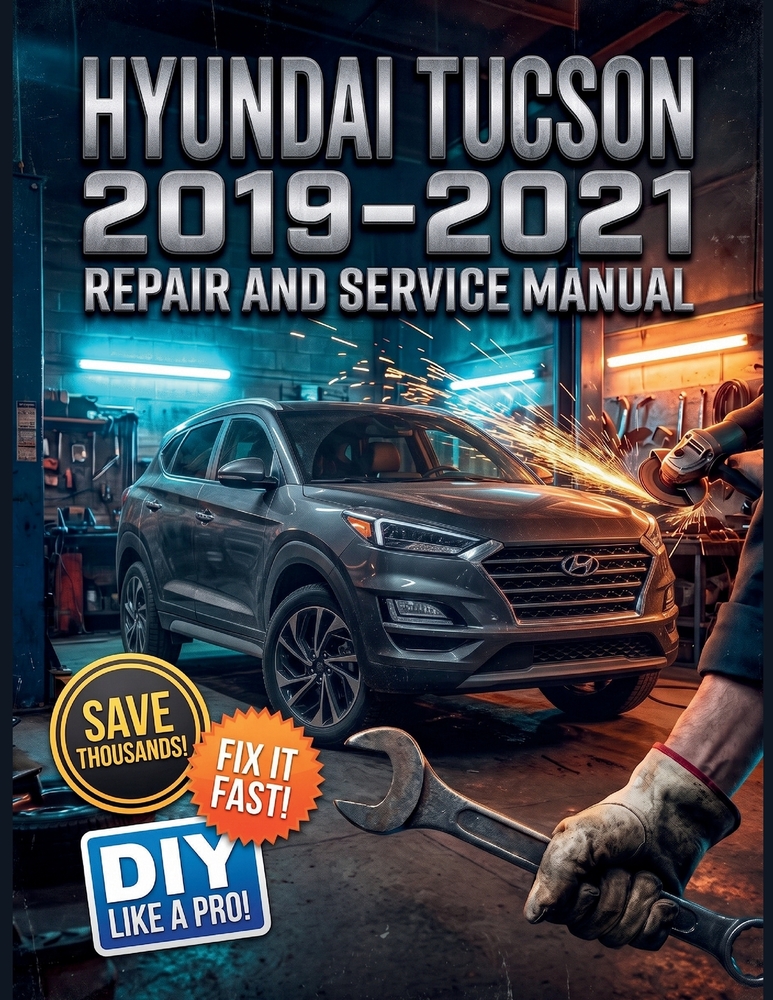 Hyundai Tucson 2019-2021 Repair and Service Manual: The Complete Illustrated Step-by-Step Guide to Dealership-Level, HTRAC AWD Diagnostics, Routine Ma cover