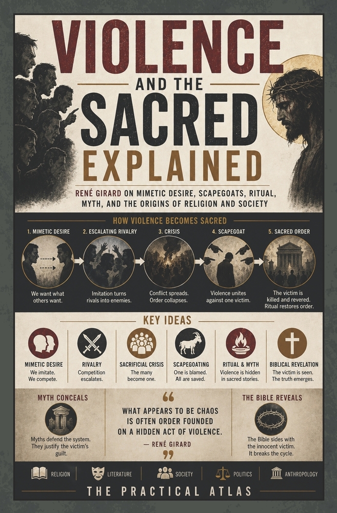Violence and the Sacred Explained: René Girard on Mimetic Desire, Scapegoats, Ritual, Myth, and the Origins of Religion and Society cover