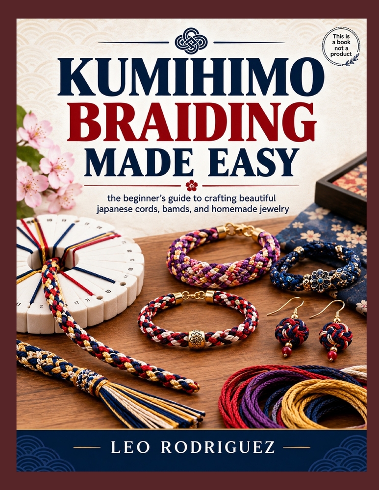 Kumihimo Braiding Made Easy: the beginner's guide to crafting beautiful japanese cords, bamds, and homemade jewelry cover