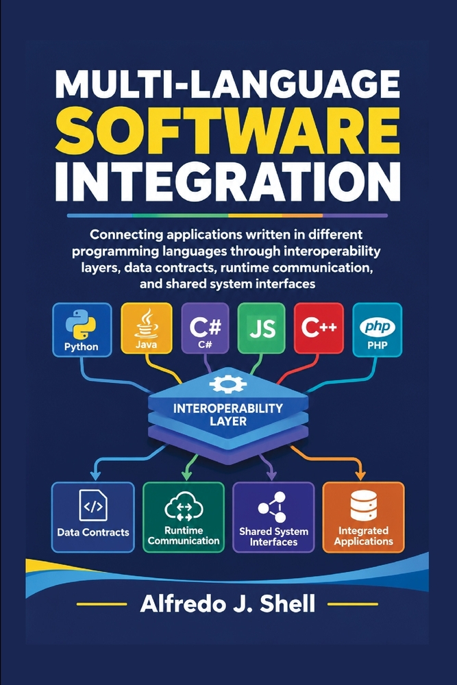 Multi-Language Software Integration: Connecting applications written in different programming languages through interoperability layers, data contract cover