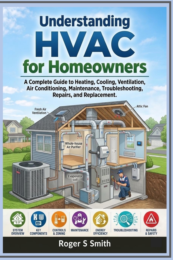 Understanding HVAC for Homeowners: A Complete Guide to Heating, Cooling, Ventilation, Air Conditioning, Maintenance, Troubleshooting, Repairs, and Rep cover