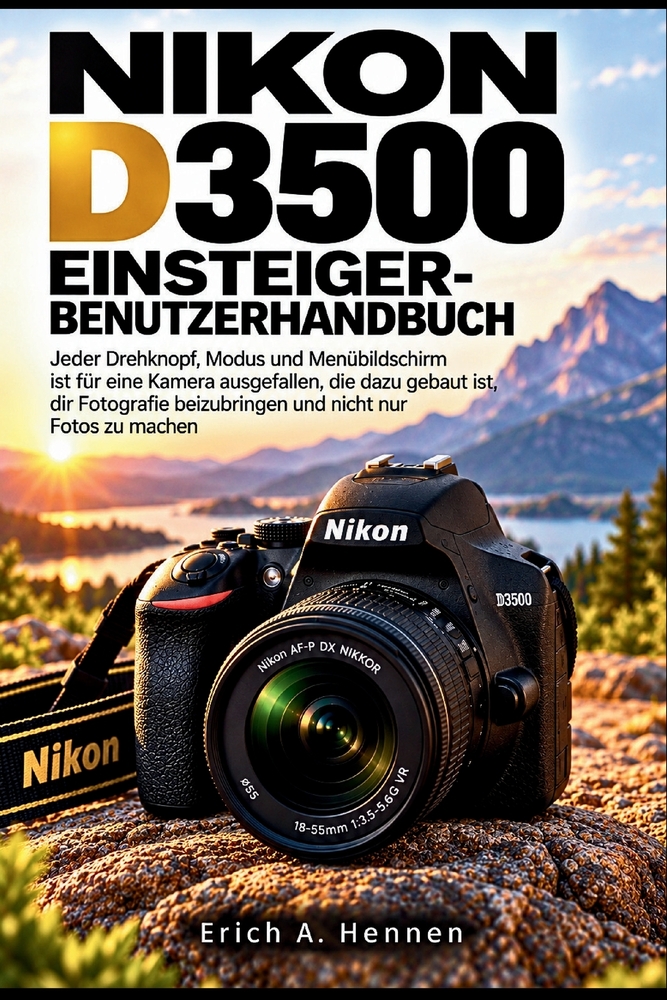 Nikon D3500 Einsteiger-Benutzerhandbuch: Jeder Drehknopf, Modus und Menübildschirm ist für eine Kamera ausgefallen, die dazu gebaut ist, dir Fotografi cover