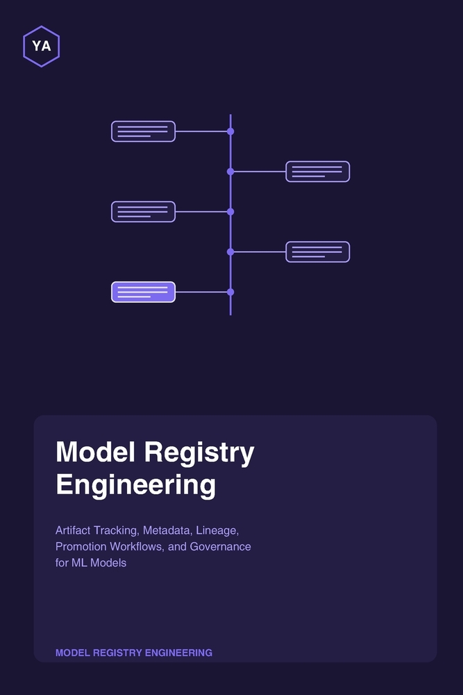 Model Registry Engineering: Artifact Tracking, Metadata, Lineage, Promotion Workflows, and Governance for ML Models cover