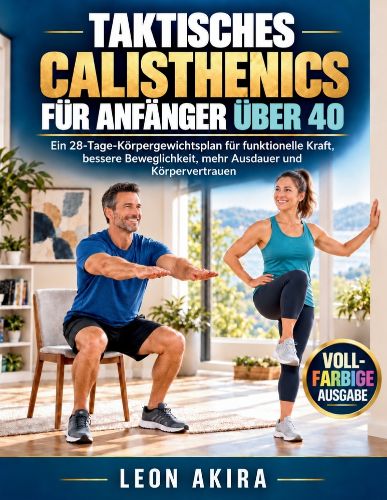 Taktisches Calisthenics Für Anfänger Über 40: Ein 28-Tage-Körpergewichtsplan für funktionelle Kraft, bessere Beweglichkeit, mehr Ausdauer und Körperve cover