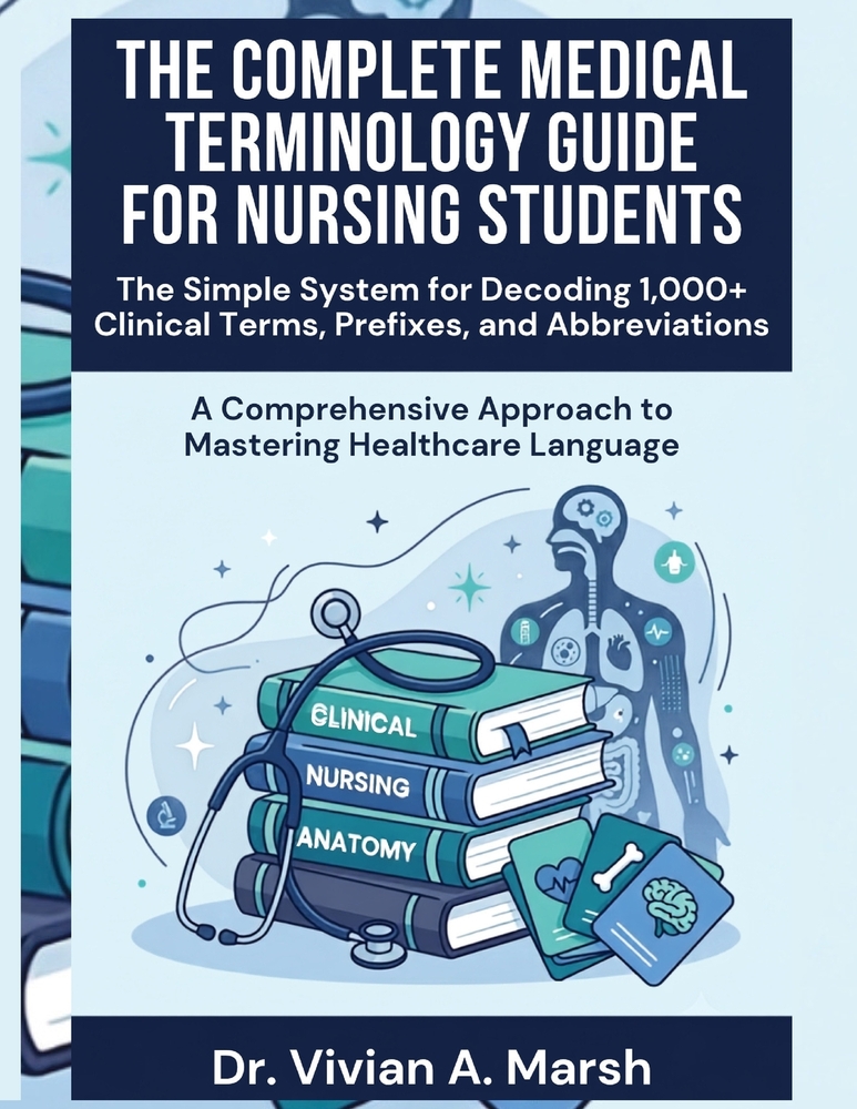 The Complete Medical Terminology Guide for Nursing Students: The Simple System for Decoding 1,000] Clinical Terms, Prefixes, and Abbreviations cover