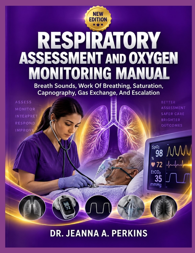 Respiratory Assessment and Oxygen Monitoring Manual: Breath Sounds, Work of Breathing, Saturation, Capnography, Gas Exchange, and Escalation cover
