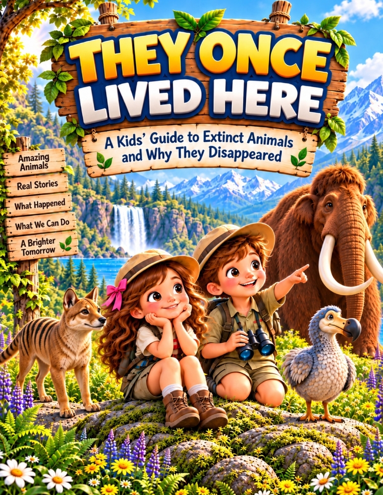 They Once Lived Here: A Kids' Guide to Extinct Animals and Why They Disappeared cover