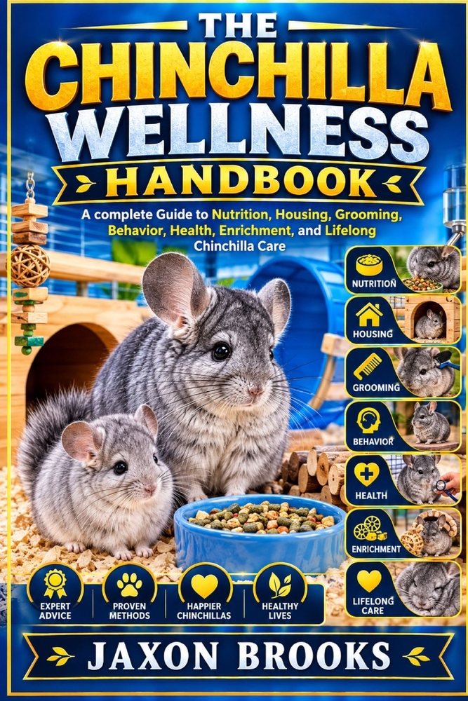 The Chinchilla Wellness Handbook: A complete Guide to Nutrition, Housing, Grooming, Behavior, Health, Enrichment, and Lifelong Chinchilla Care cover