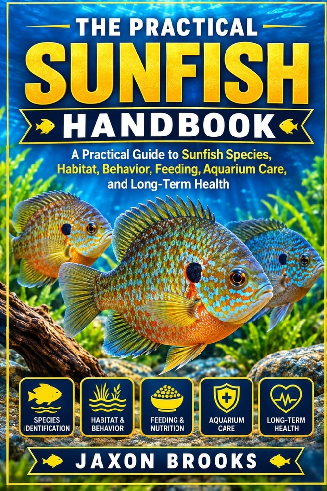 The Practical Sunfish Handbook: A Practical Guide to Sunfish Species, Habitat, Behavior, Feeding, Aquarium Care, and Long-Term Health cover