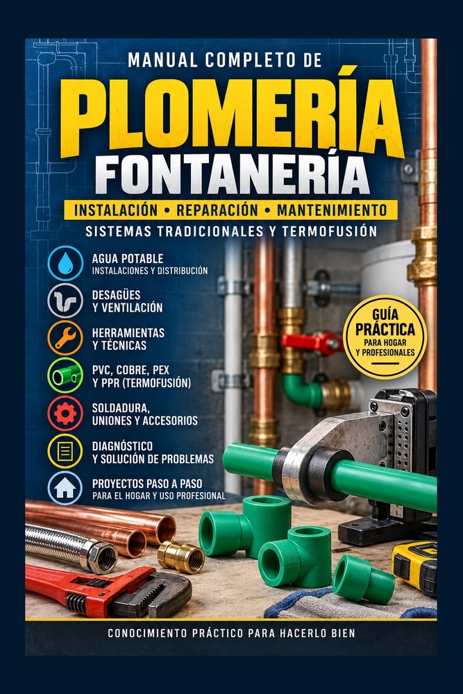 Manual Completo de Plomería y Fontanería: Instalación, Reparación y Mantenimiento -- Sistemas Tradicionales y Termofusión cover
