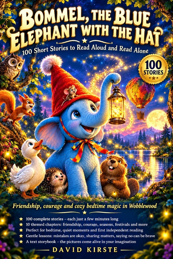 Bommel, the Blue Elephant with the Hat: 100 Short Stories to Read Aloud and Read Alone for Kids Ages 3-8 cover