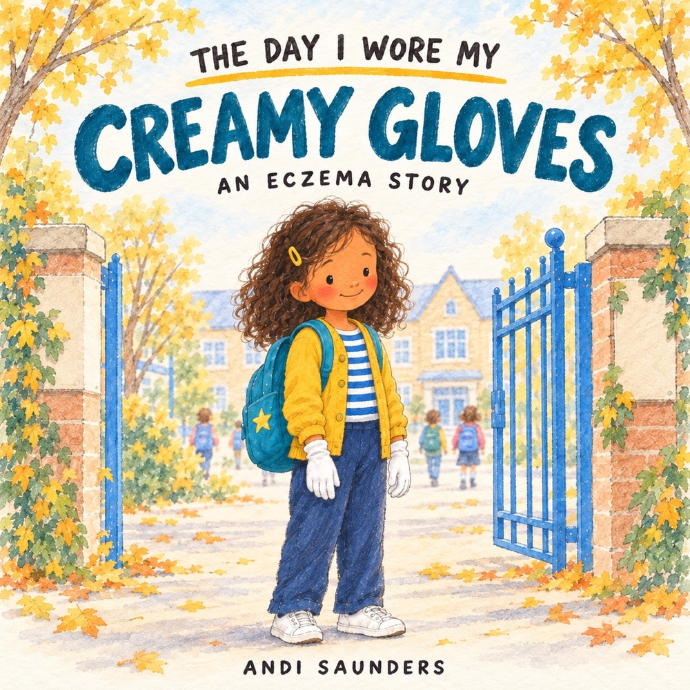 The Day I Wore My Creamy Gloves: An Eczema School-Day Story About Feeling Different, Finding Courage, and Having a Good Day Anyway cover