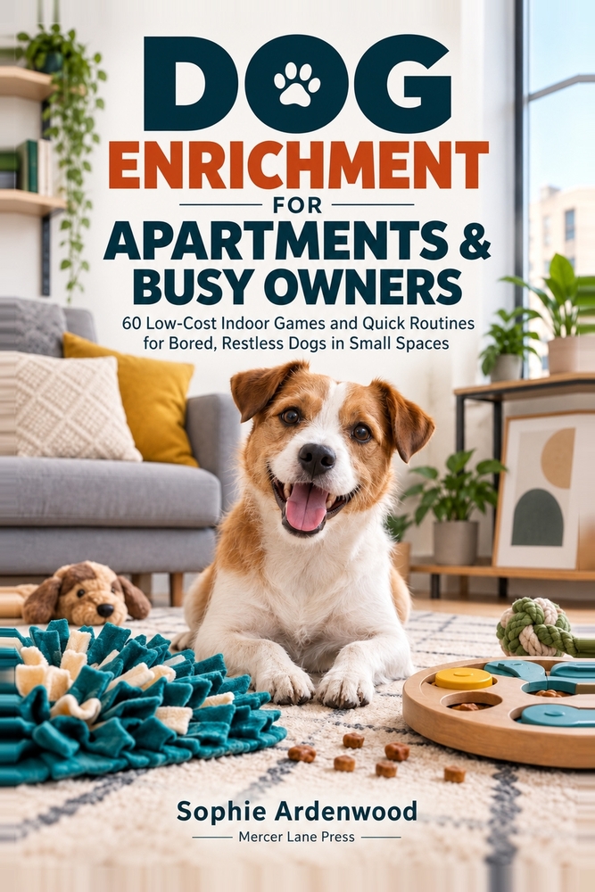 Dog Enrichment for Apartments & Busy Owners: 60 Low-Cost Indoor Games and Quick Routines for Bored, Restless Dogs in Small Spaces cover