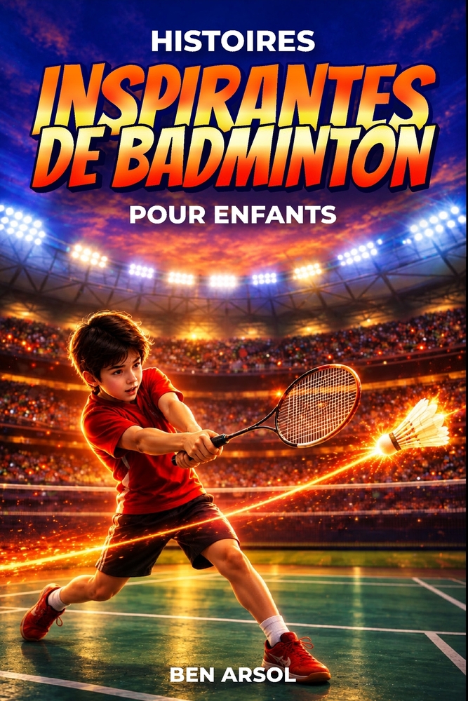 Histoires inspirantes de badminton pour enfants: 15 histoires inspirantes de badminton pour les jeunes lecteurs, avec des leçons de courage, de déterm cover