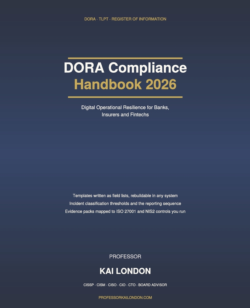 DORA Compliance Handbook 2026: Digital Operational Resilience for Banks, Insurers and Fintechs: ICT Risk, Incident Reporting, TLPT, Third-Party Regist cover