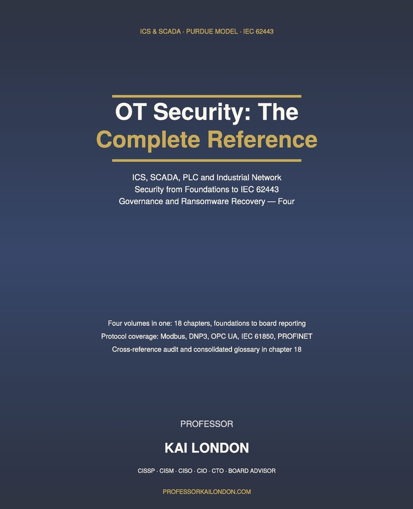 OT Security: The Complete Reference: ICS, SCADA, PLC and Industrial Network Security from Foundations to IEC 62443 Governance and Ransomware Recovery cover