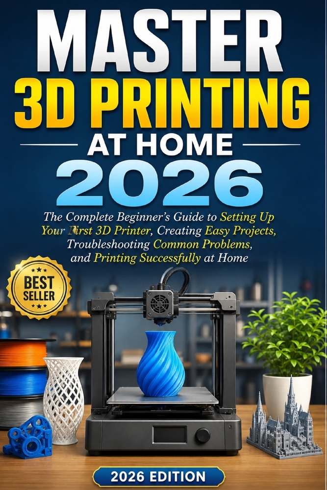 Master 3D Printing at Home 2026: The Complete Beginner's Guide to Setting Up Your First 3D Printer, Creating Easy Projects, Troubleshooting Common Pro cover
