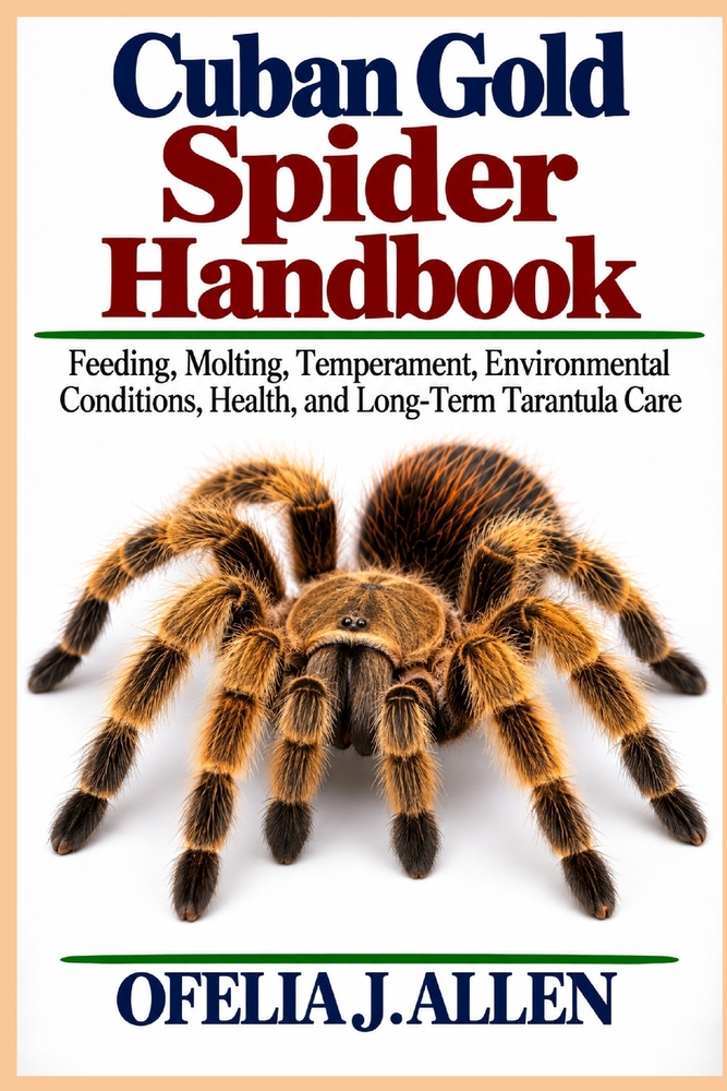 Cuban Gold Spider Handbook: Feeding, Molting, Temperament, Environmental Conditions, Health, and Long-Term Tarantula Care cover