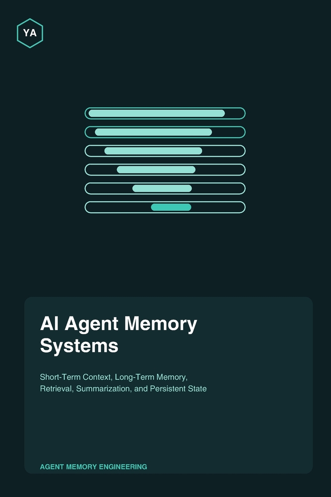 AI Agent Memory Systems: Short-Term Context, Long-Term Memory, Retrieval, Summarization, and Persistent State cover