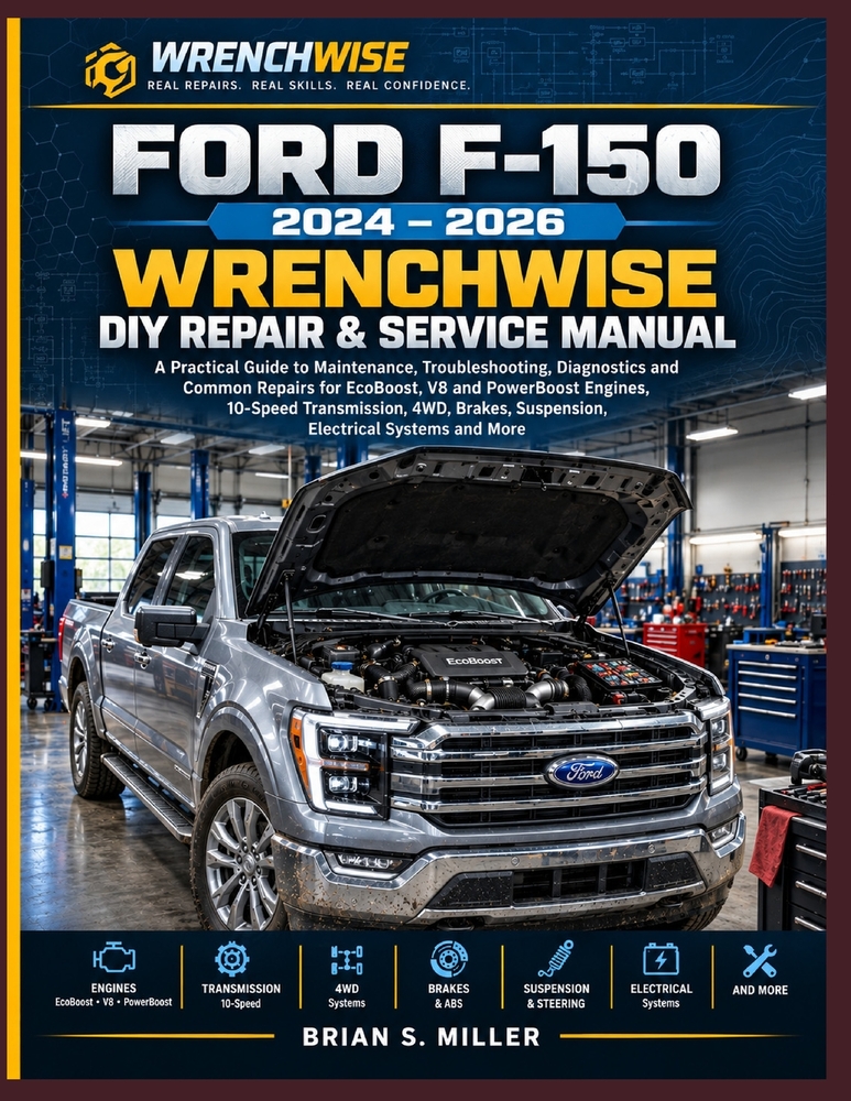 Ford F-150 Wrenchwise 2024-2026 DIY Repair & Service Manual: A Practical Guide to Maintenance, Troubleshooting, Diagnostics and Common Repairs for Eco cover