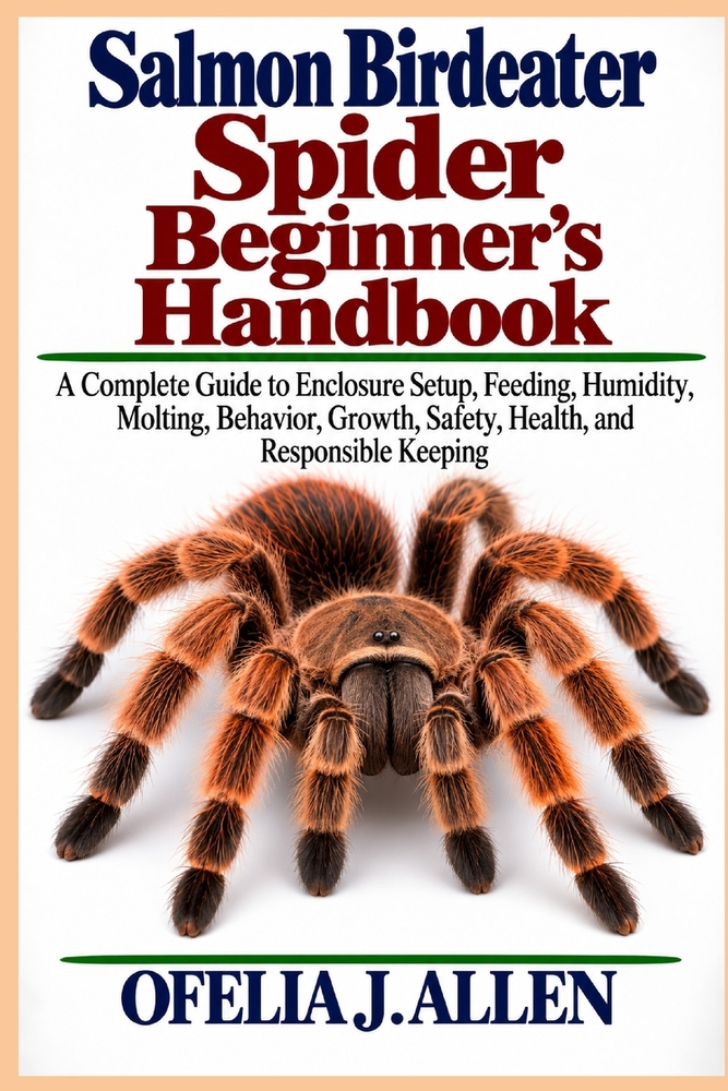 Salmon Birdeater Spider Beginner's Handbook: A Complete Guide to Enclosure Setup, Feeding, Humidity, Molting, Behavior, Growth, Safety, Health, and Re cover