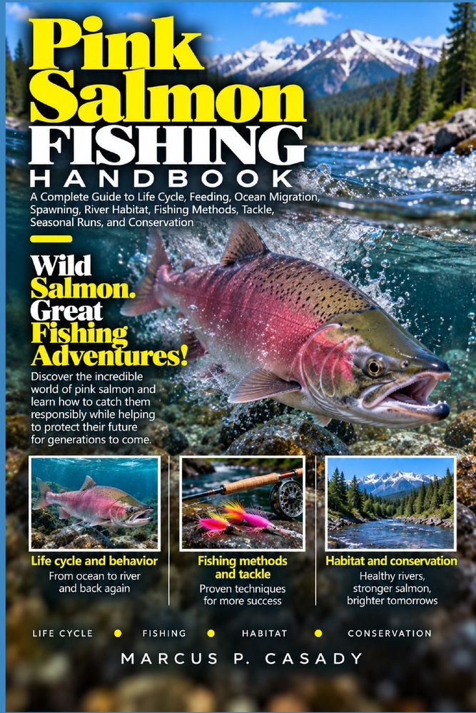 Pink Salmon Fishing Handbook: A Complete Guide to Life Cycle, Feeding, Ocean Migration, Spawning, River Habitat, Fishing Methods, Tackle, Seasonal Run cover