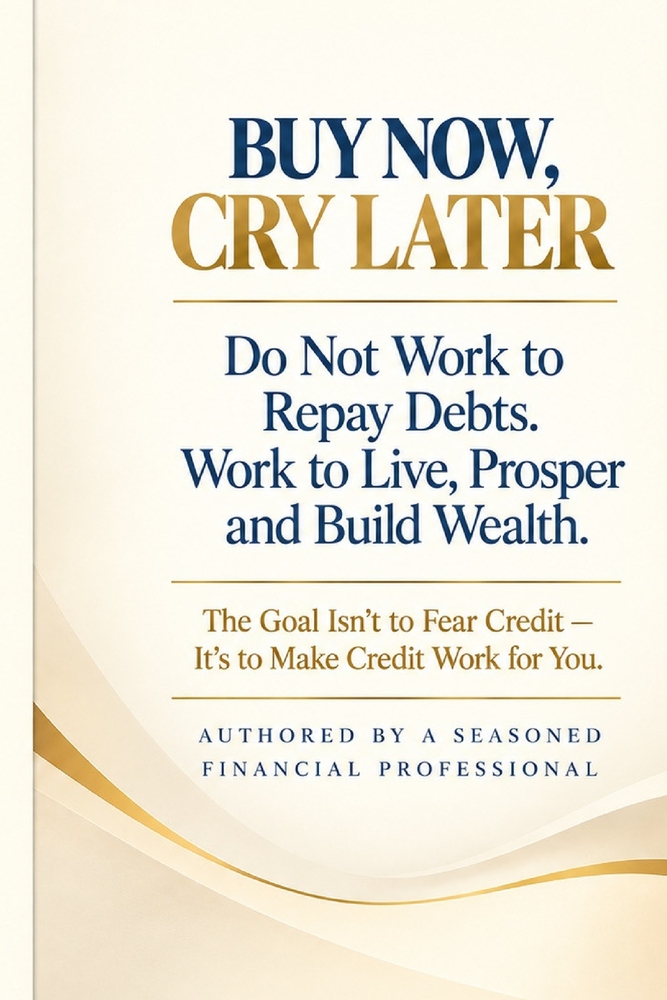 Buy Now, Cry Later: Do Not Work to Repay Debts. Work to Live, Prosper and Build Wealth - Authored by a Seasoned Financial Professional cover