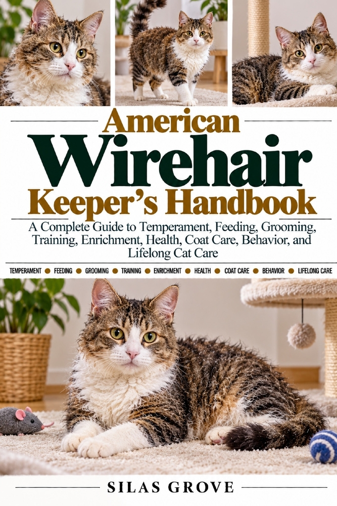 American Wirehair Keeper's Handbook: A Complete Guide to Temperament, Feeding, Grooming, Training, Enrichment, Health, Coat Care, Behavior, and Lifelo cover