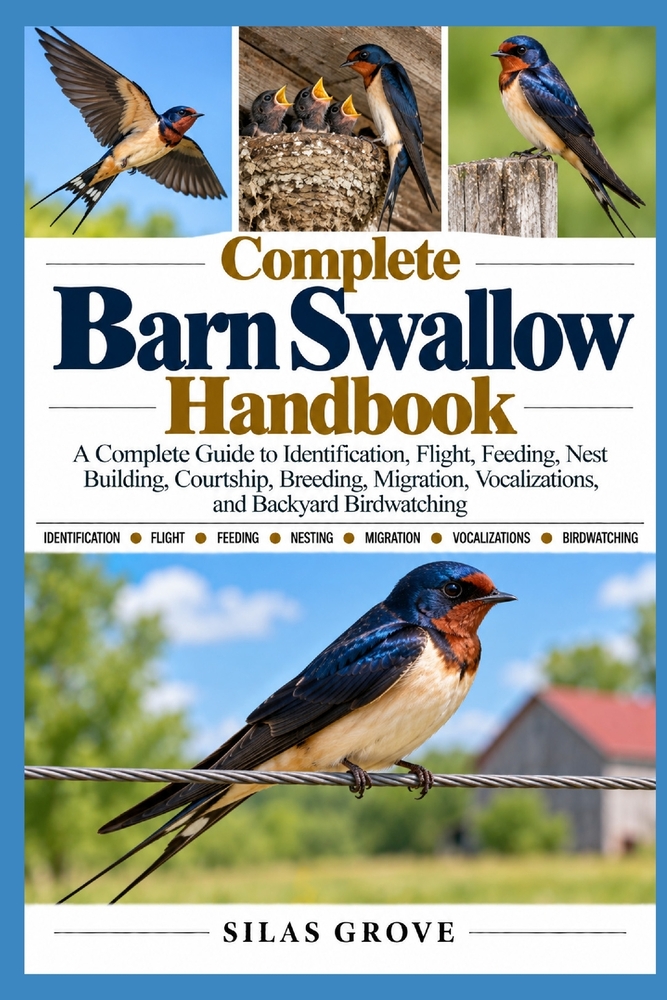 Complete Barn Swallow Handbook: A Complete Guide to Identification, Flight, Feeding, Nest Building, Courtship, Breeding, Migration, Vocalizations, and cover