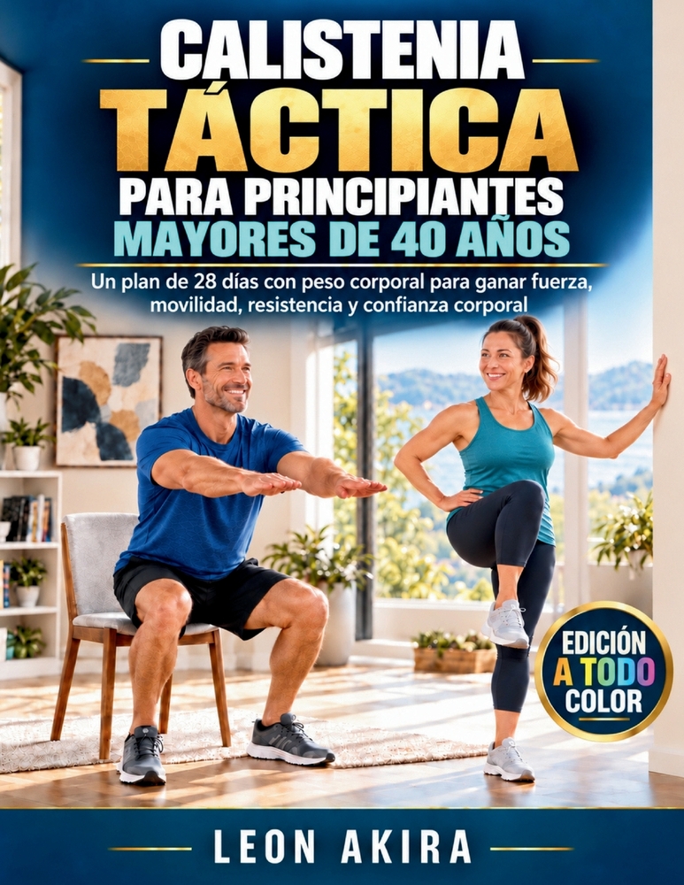 Calistenia Táctica Para Principiantes Mayores de 40 Años: Un plan de 28 días con peso corporal para ganar fuerza, movilidad, resistencia y confianza c cover