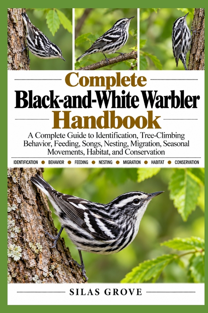 Complete Black-and-White Warbler Handbook: A Complete Guide to Identification, Tree-Climbing Behavior, Feeding, Songs, Nesting, Migration, Seasonal Mo cover